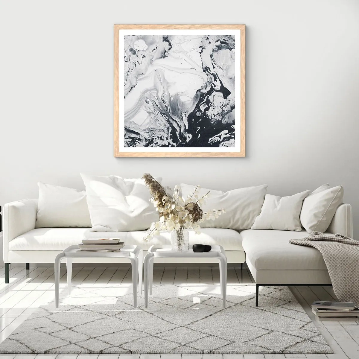 Póster en marco roble claro - Dentro de la Tierra - 30x30 cm