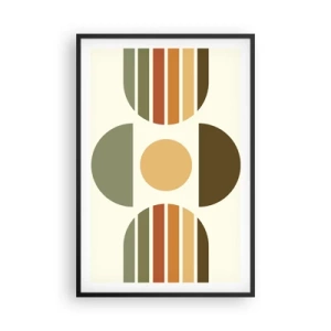 Póster en marco negro - Los tonos de la tierra - 61x91 cm