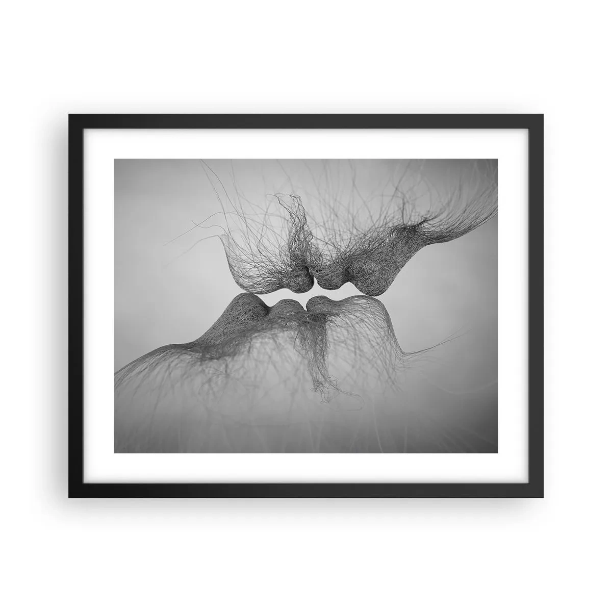 Póster en marco negro - Beso del viento - 50x40 cm