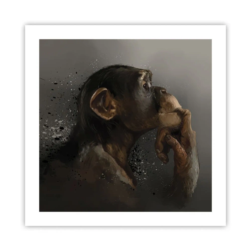 Póster - La evolución del pensador - 50x50 cm