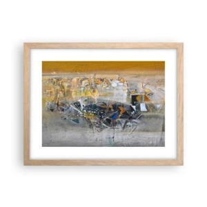 Póster en marco roble claro - Todo se pondrá en su sitio - 40x30 cm