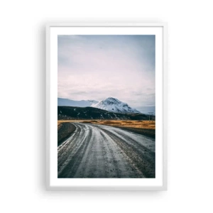 Póster en marco blanco - En el ambiente islandés - 50x70 cm