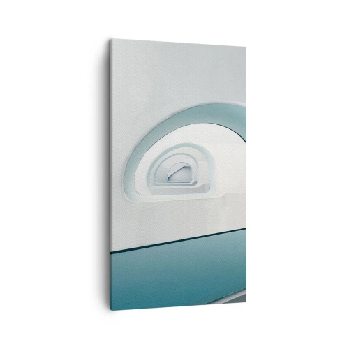 Cuadro sobre lienzo - Impresión de Imagen - Espiral del río azul - 45x80 cm