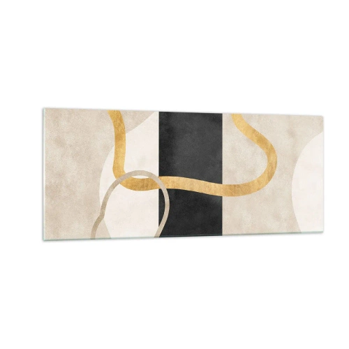 Cuadro sobre vidrio - Impresiones sobre Vidrio - Formas en bucle - 100x40 cm