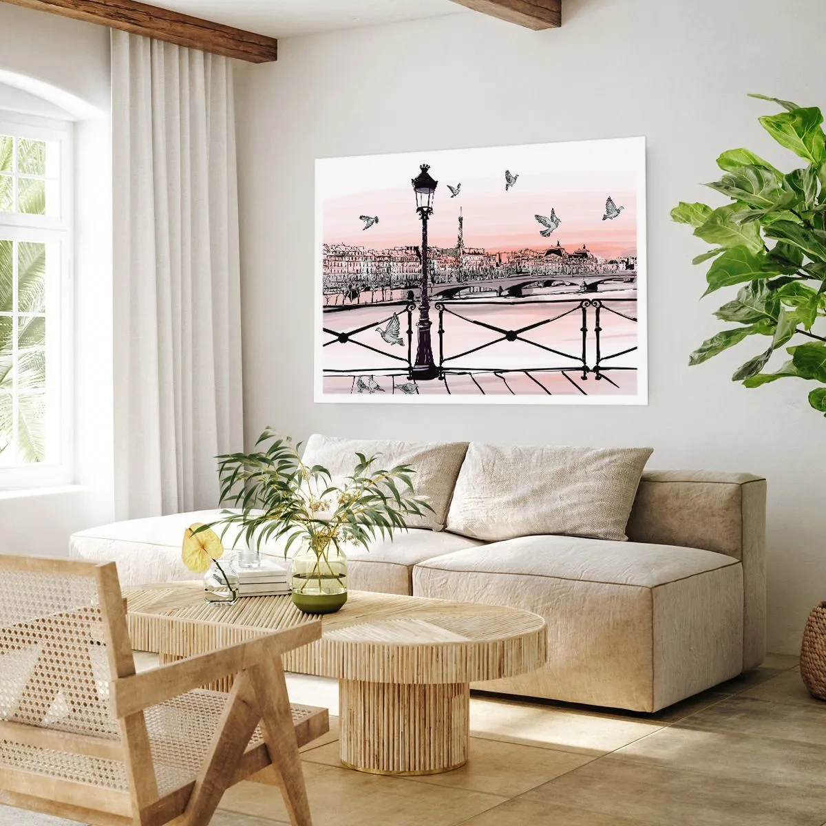 Póster - Sobre los tejados de París - 70x50 cm