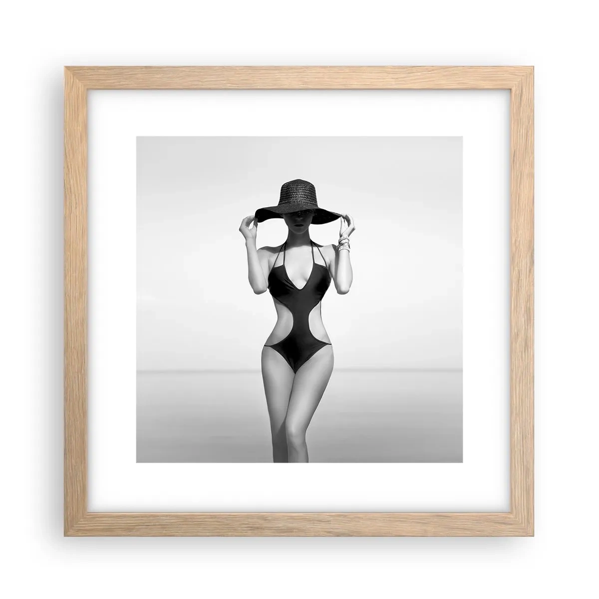 Póster en marco roble claro - Mi nombre es Elegancia - 30x30 cm