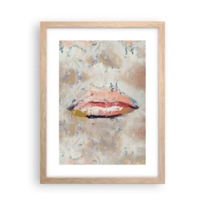 Póster en marco roble claro - Despierta los sentidos - 30x40 cm