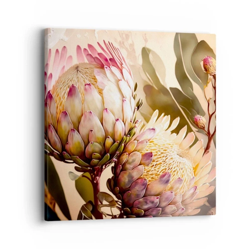 Cuadro sobre lienzo - Impresión de Imagen - Abrazados con ternura - 40x40 cm