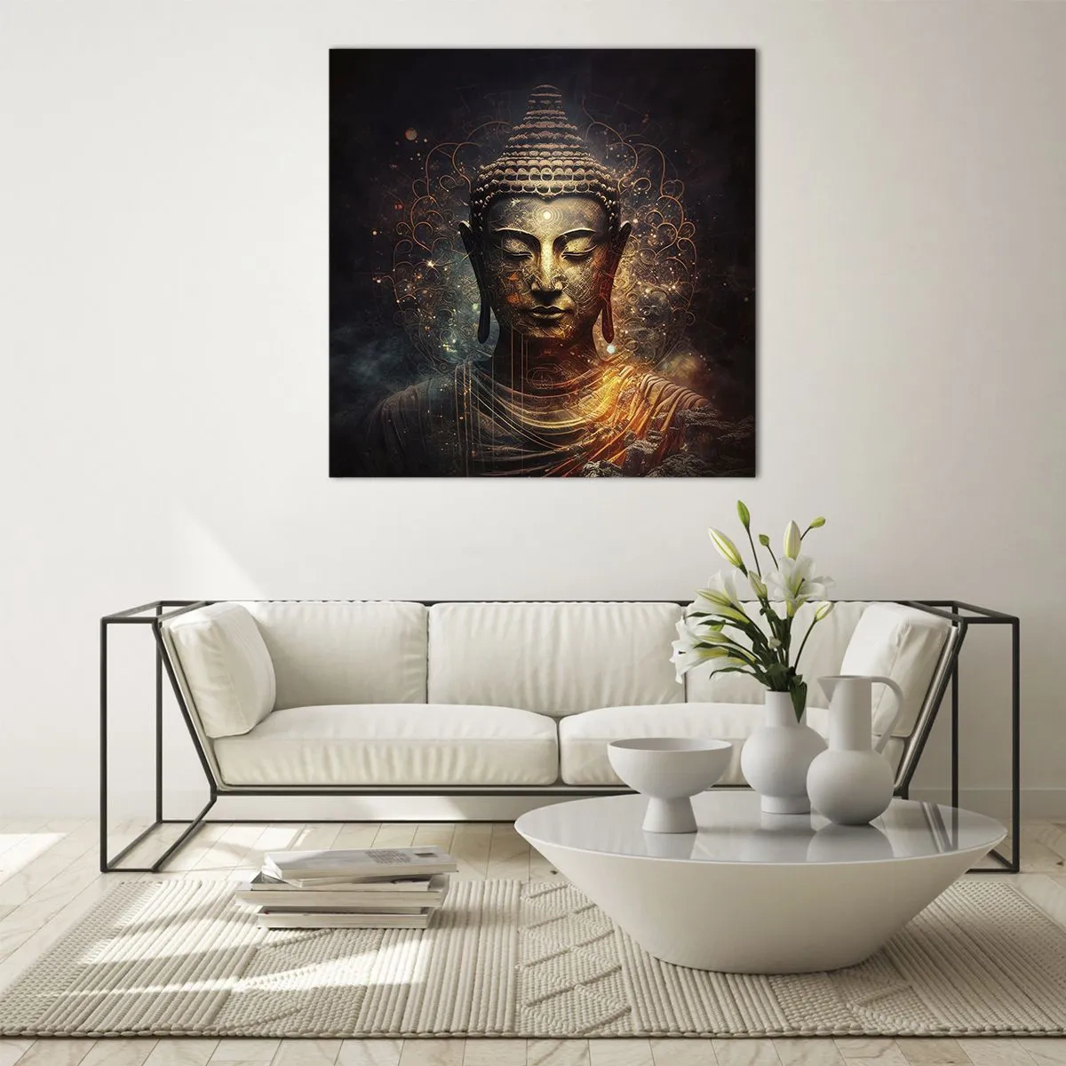 Cuadro sobre vidrio - Impresiones sobre Vidrio - Equilibrio espiritual - 40x40 cm