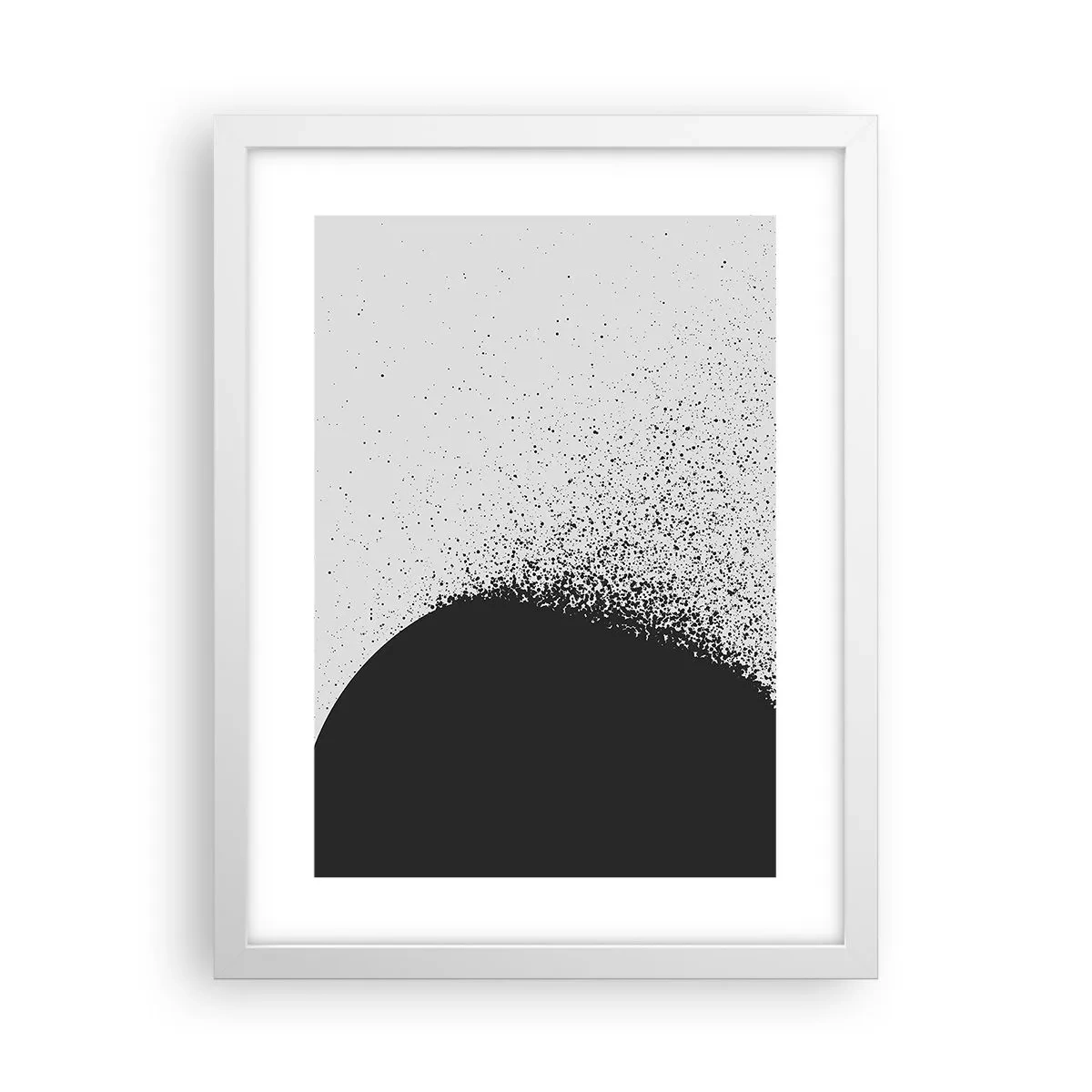 Póster en marco blanco - El movimiento de las partículas - 30x40 cm