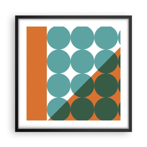 Póster en marco negro - Hacia arriba y en diagonal - 50x50 cm