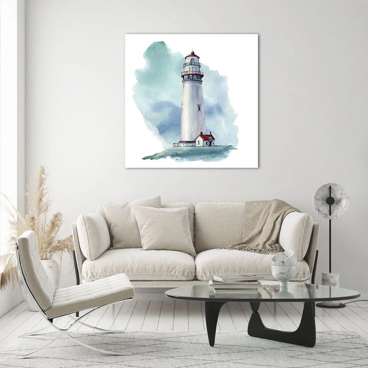 Cuadro sobre vidrio - Impresiones sobre Vidrio - Gentil hermana del azul - 60x60 cm