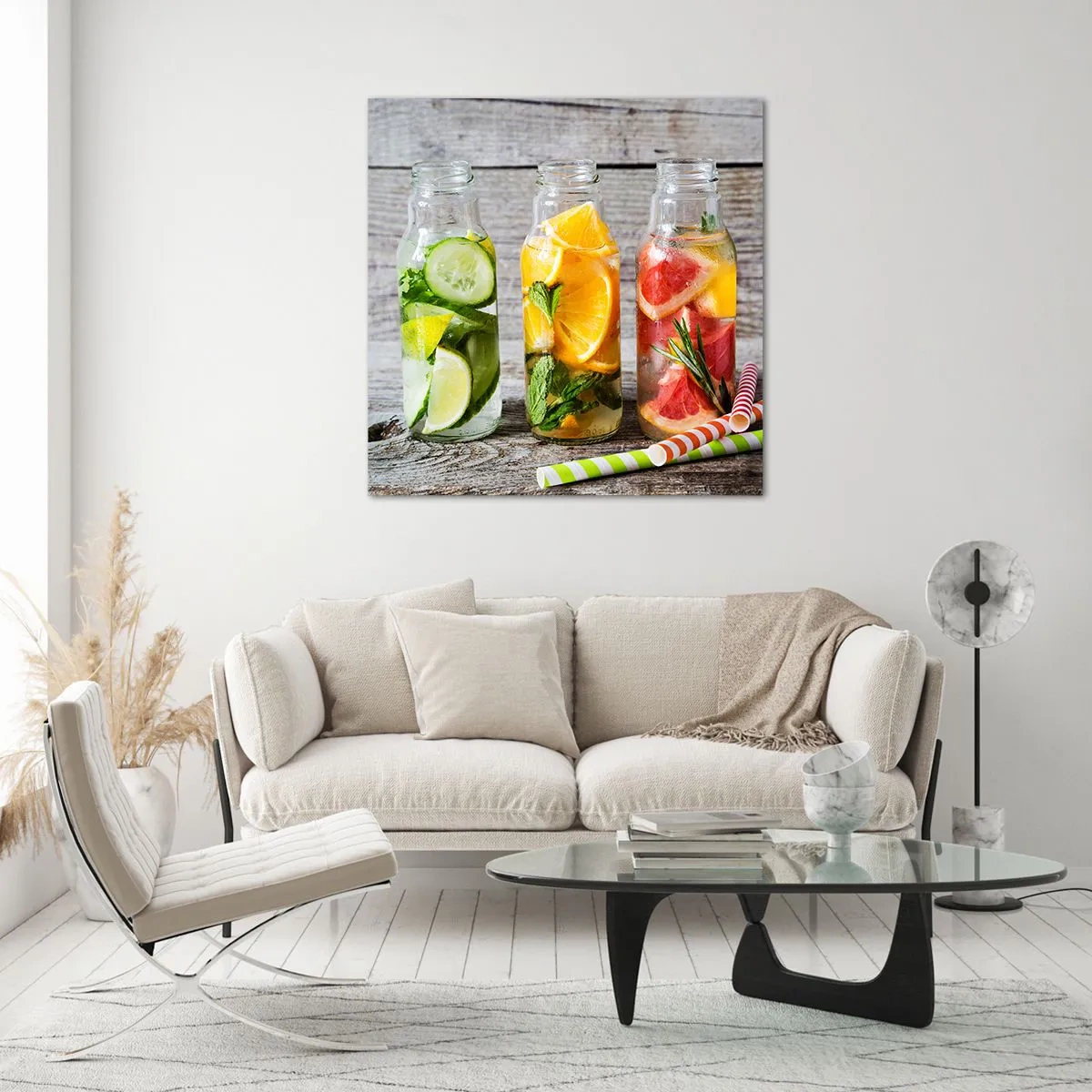 Cuadro sobre vidrio - Impresiones sobre Vidrio - Saludable por naturaleza - 40x40 cm