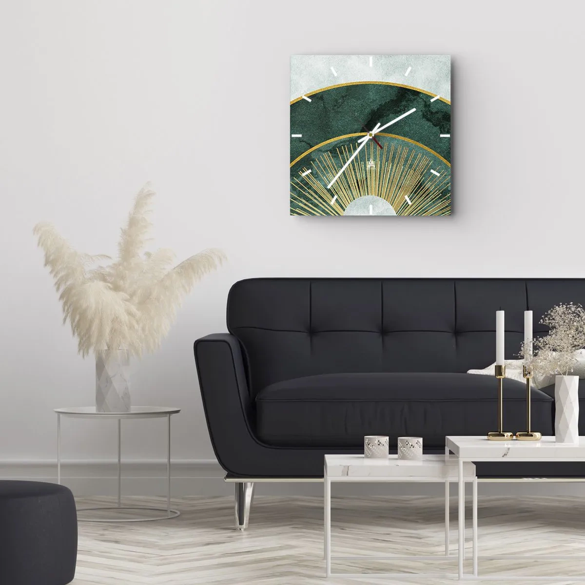 Reloj de pared - Reloj de vidrio - Un sistema solar diferente - 40x40 cm