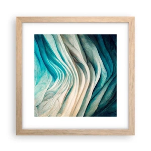 Póster en marco roble claro - Azul insaciable - 30x30 cm