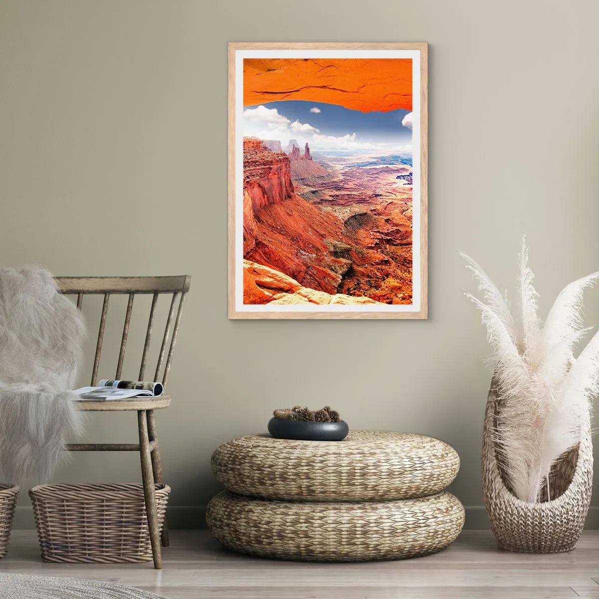 Póster en marco roble claro - Tallado por la propia naturaleza - 40x50 cm