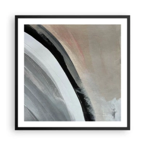 Póster en marco negro - Composición: un arco negro y gris - 60x60 cm