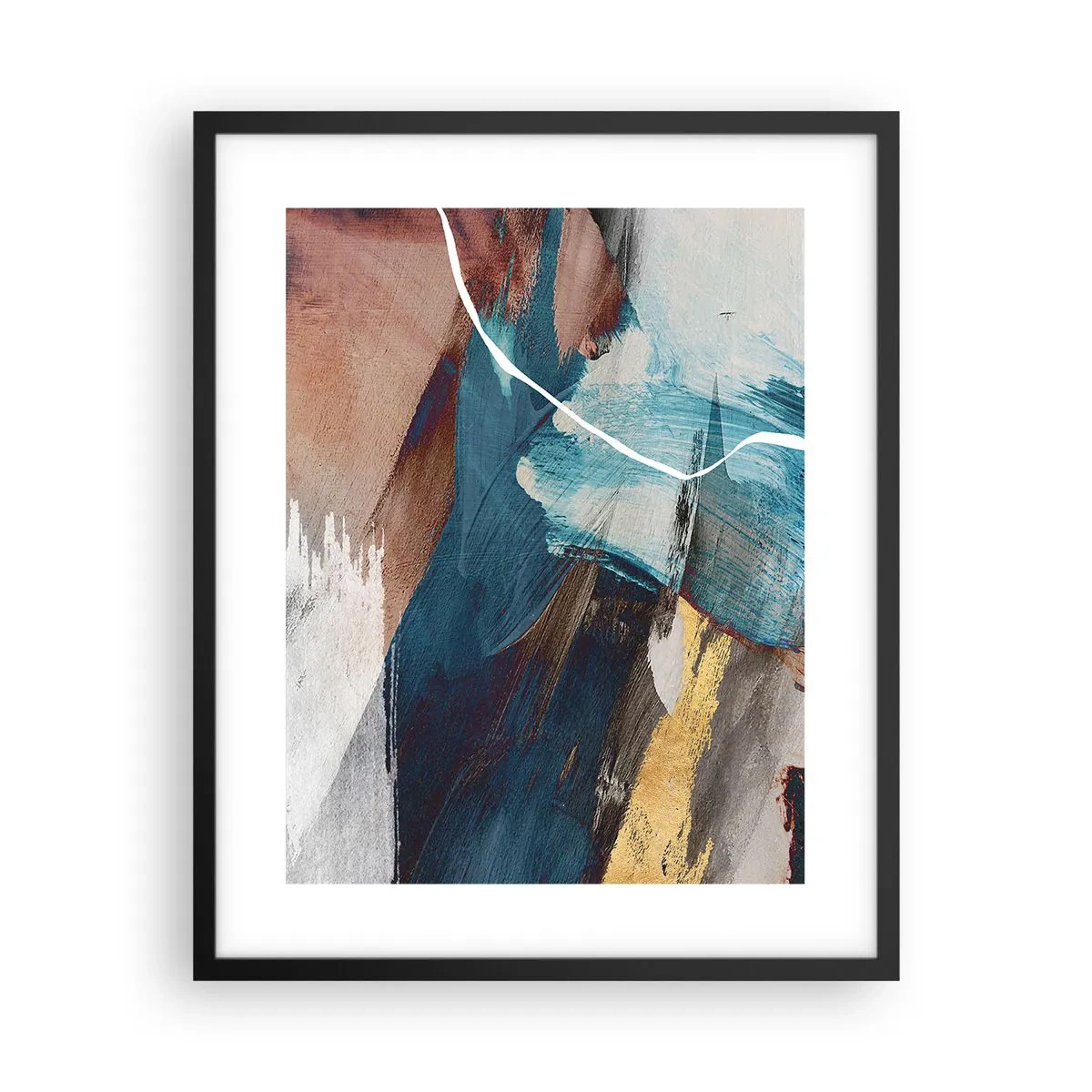 Póster en marco negro - Con estilo y energía - 40x50 cm