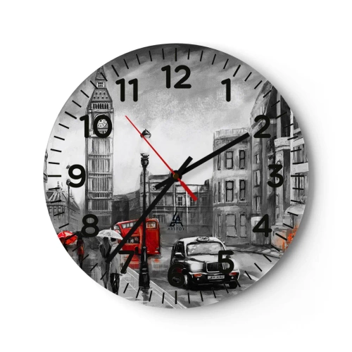 Reloj de pared - Reloj de vidrio - No tan gris como la pintan - 30x30 cm