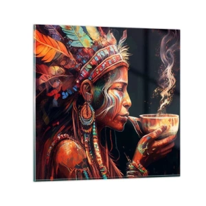 Cuadro sobre vidrio - Impresiones sobre Vidrio - Un ritual mágico - 50x50 cm