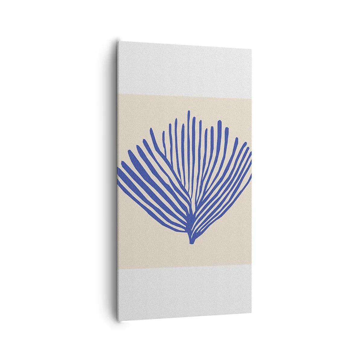 Cuadro sobre lienzo - Impresión de Imagen - Abanico azul - 65x120 cm