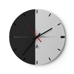 Reloj de pared - Reloj de vidrio - Directa al objetivo - 40x40 cm