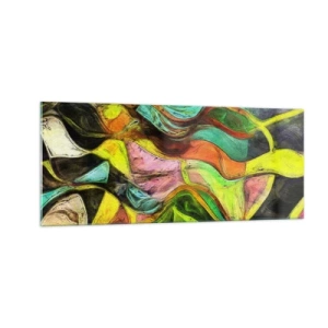 Cuadro sobre vidrio - Impresiones sobre Vidrio - El movimiento es la vida - 100x40 cm