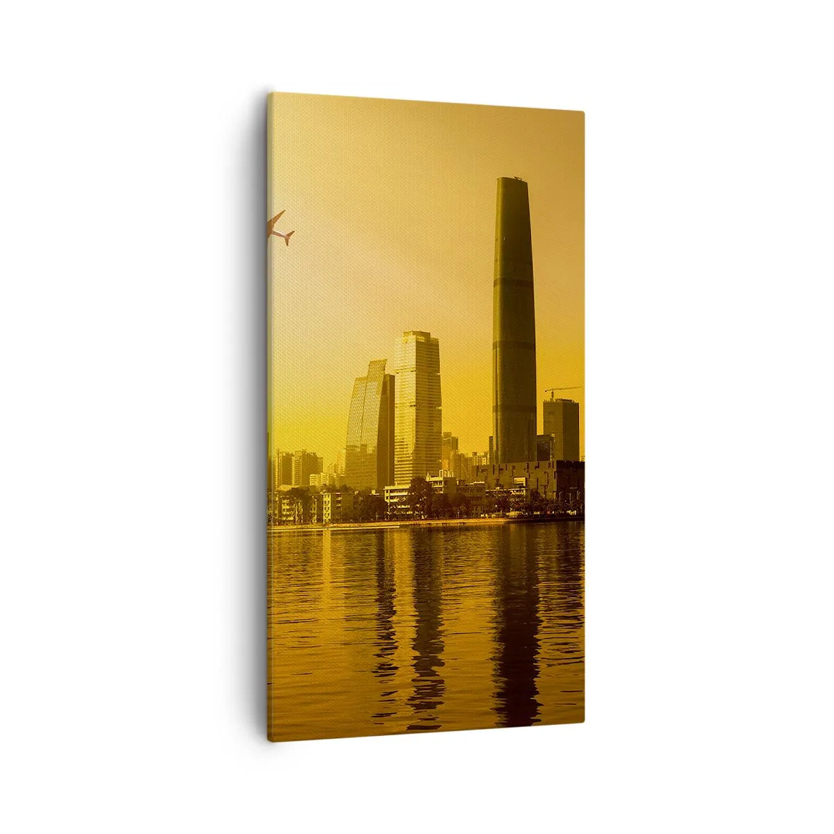 Cuadro sobre lienzo - Impresión de Imagen - La ciudad dorada - 55x100 cm