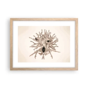 Póster en marco roble claro - Floreciendo en la danza - 40x30 cm