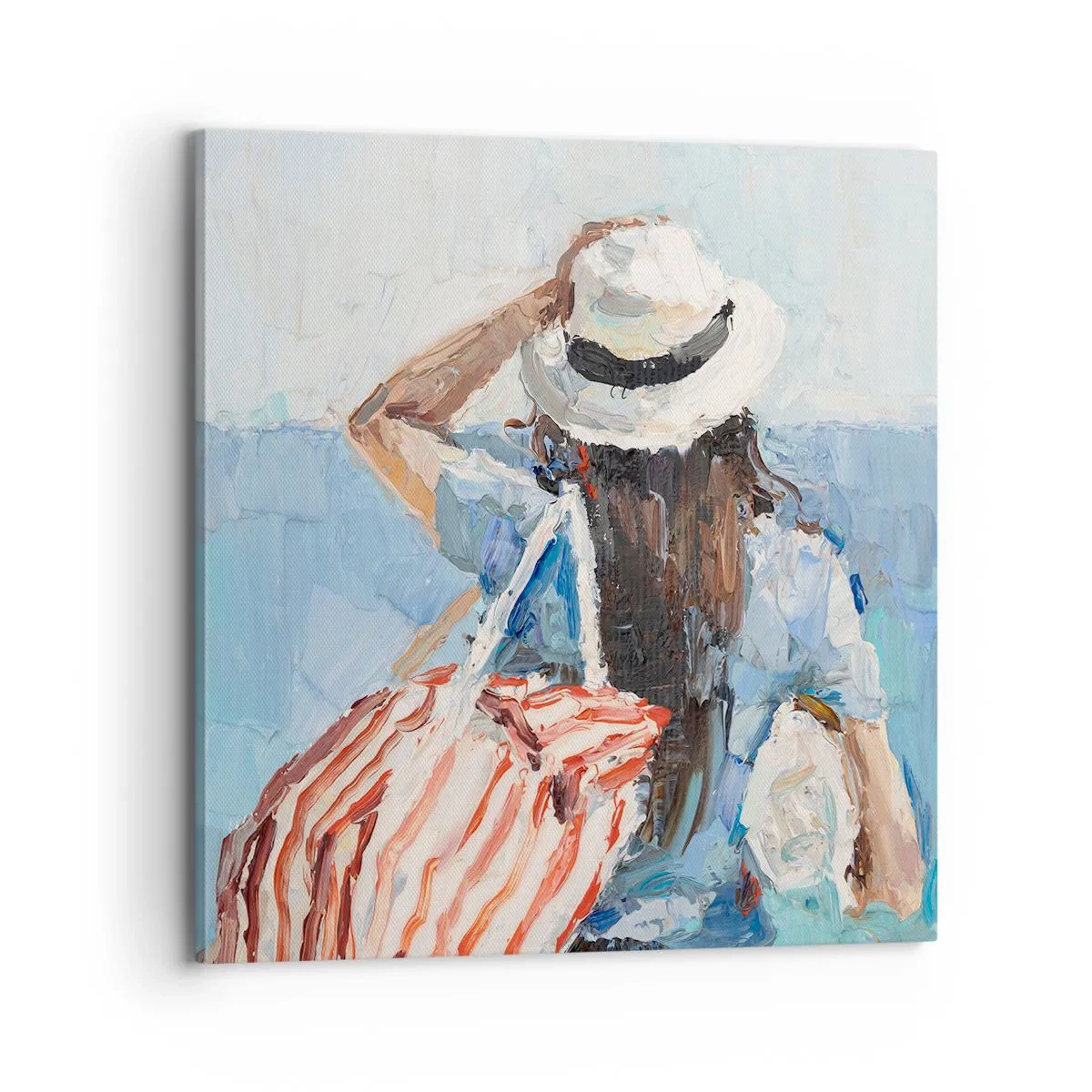 Cuadro sobre lienzo - Impresión de Imagen - Bienvenida a tus vacaciones - 70x70 cm