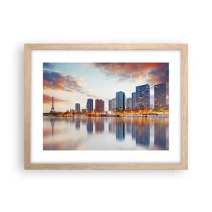 Póster en marco roble claro - La calma monumental de París - 40x30 cm