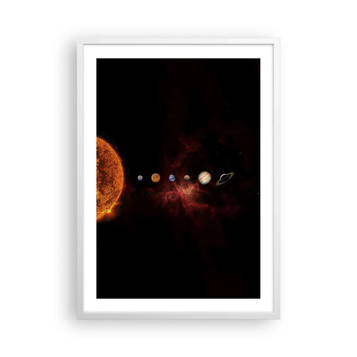 Póster en marco blanco - Nuestro barrio - 50x70 cm