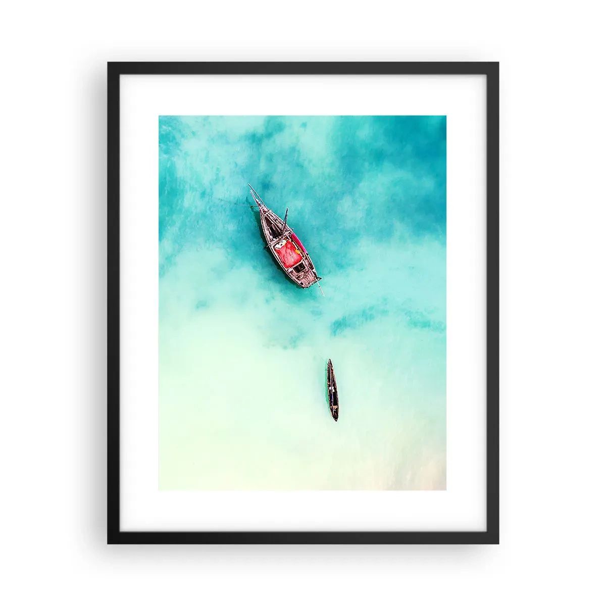 Póster en marco negro - Porque en las playas de Zanzíbar, cuando las aguas se desbordan... - 40x50 cm