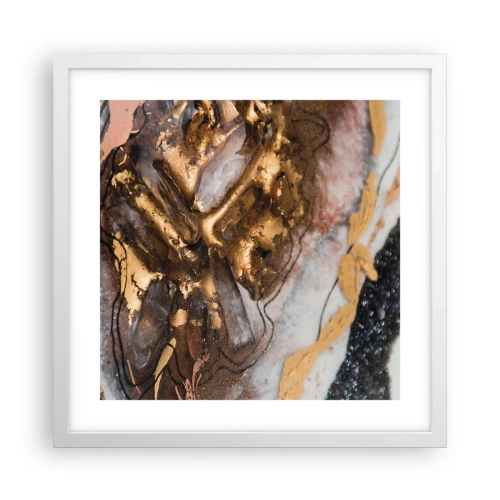 Póster en marco blanco - Elemento de la tierra - 40x40 cm