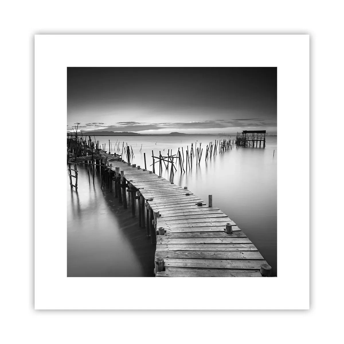 Póster - La calma de una orilla olvidada - 30x30 cm