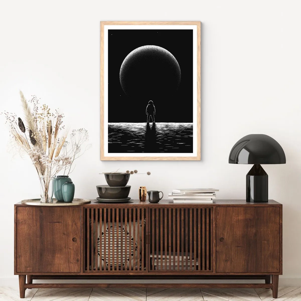 Póster en marco roble claro - Cara a cara - 40x50 cm