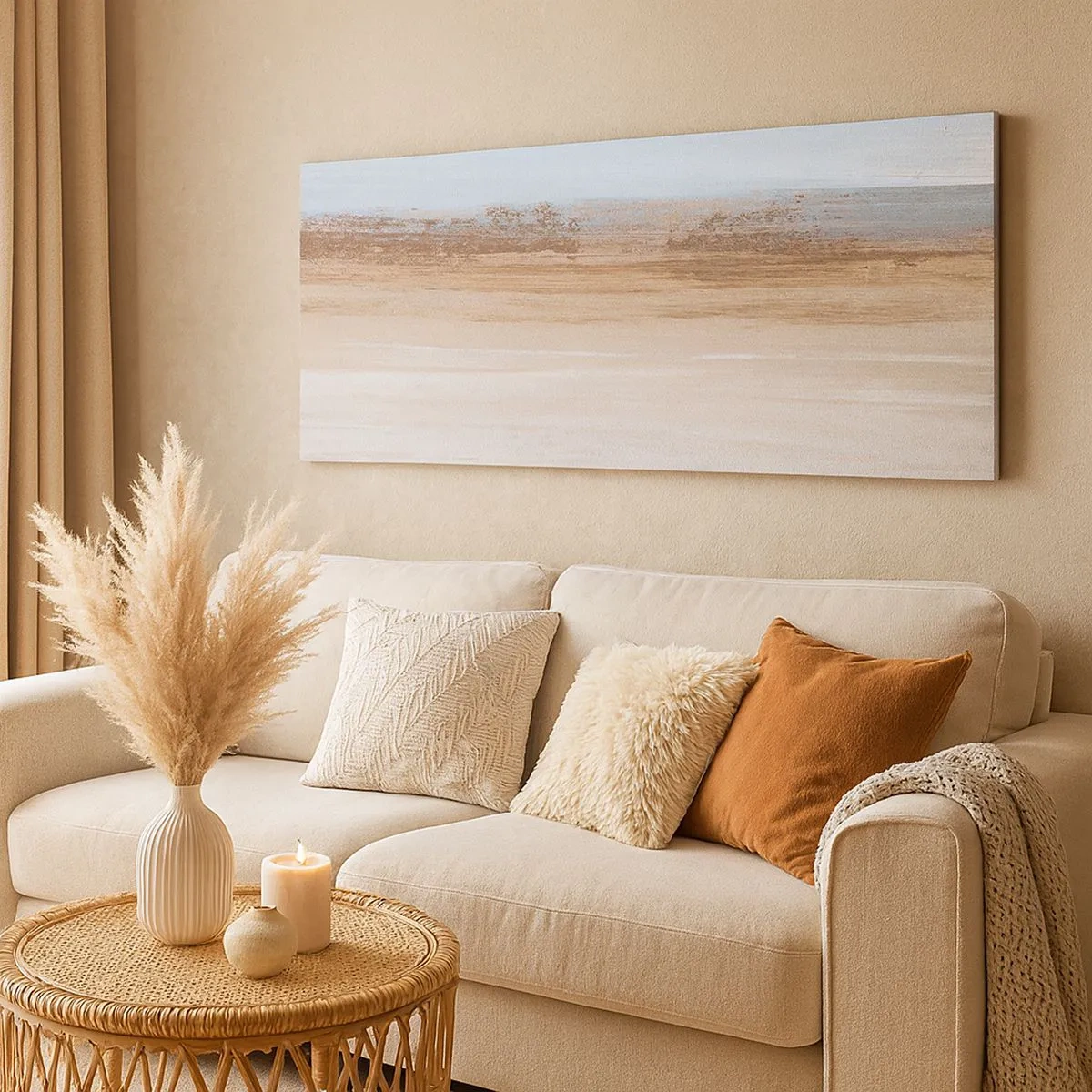 Cuadro sobre lienzo - Impresión de Imagen - Paisaje ambiguo - 100x40 cm