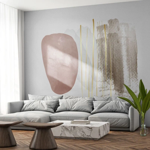 Fotomural Premium Canvas - Una columnata abstracta - Abstracción, Pedazo, Patrón moderno - 200x140 cm