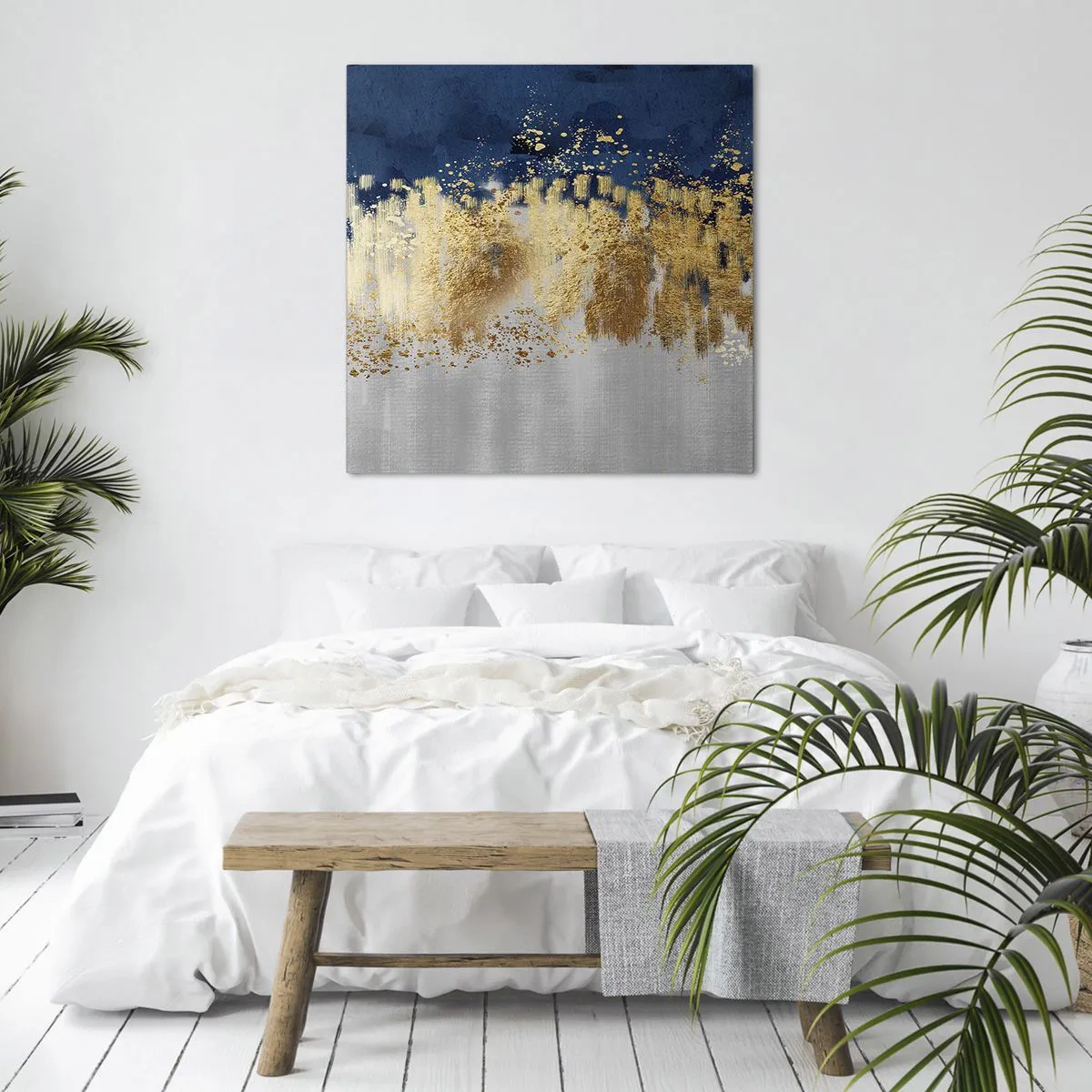 Cuadro sobre lienzo - Impresión de Imagen - Composición moderna con chispas - 60x60 cm