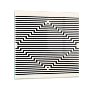 Cuadro sobre vidrio - Impresiones sobre Vidrio - Ilusión geométrica - 70x70 cm