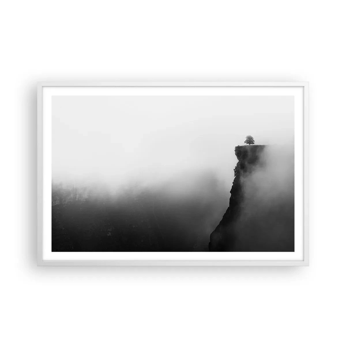 Póster en marco blanco - En el límite del mundo - 91x61 cm