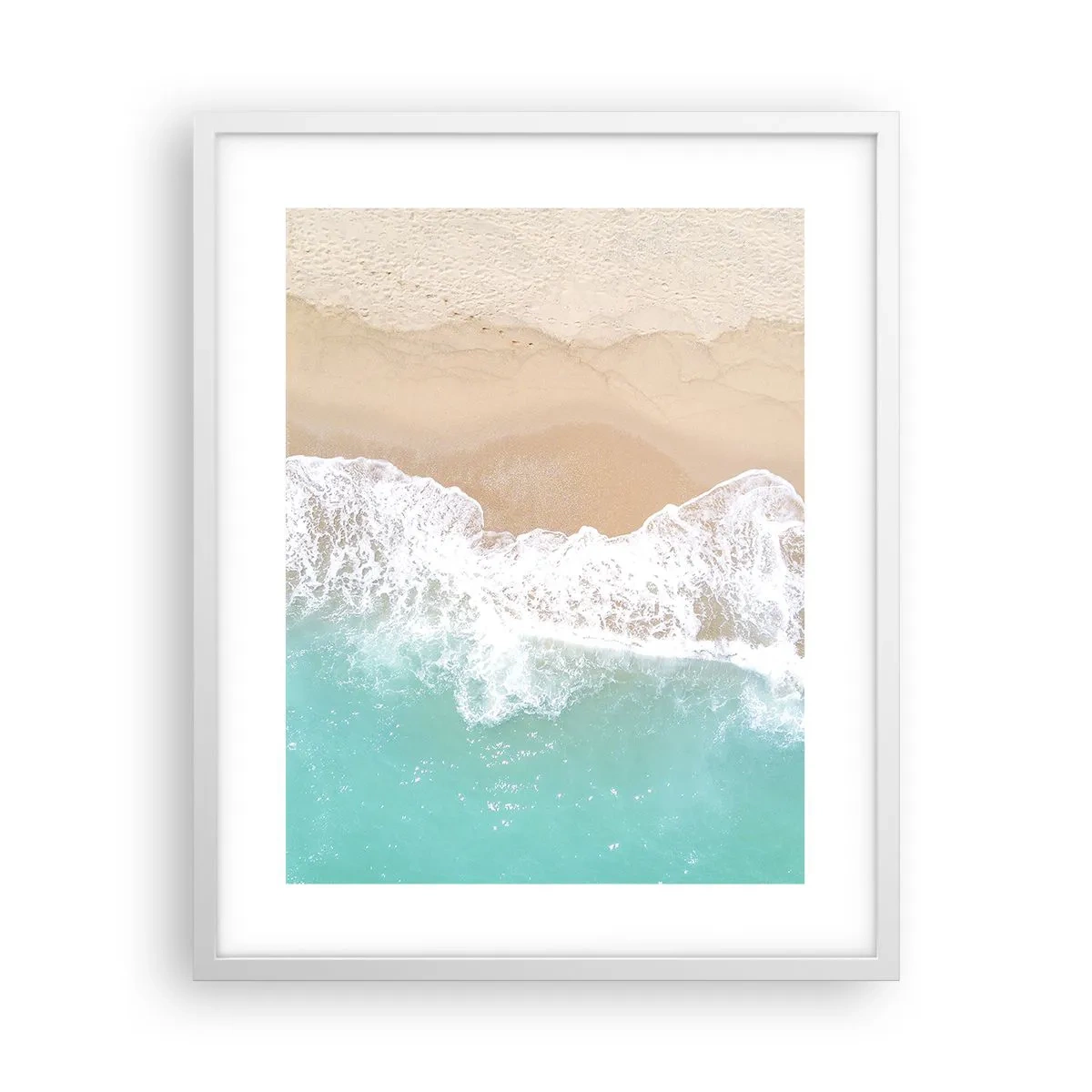 Póster en marco blanco - Un toque acariciador - 40x50 cm