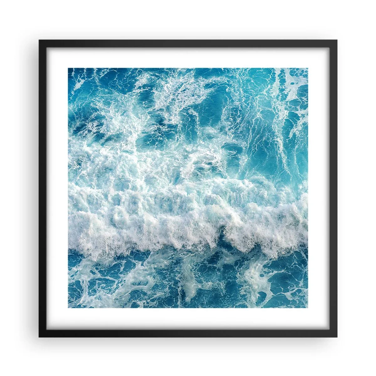 Póster en marco negro - Alegre y con mucho brío - 50x50 cm