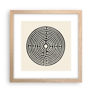 Póster en marco roble claro - Orden misterioso - 30x30 cm