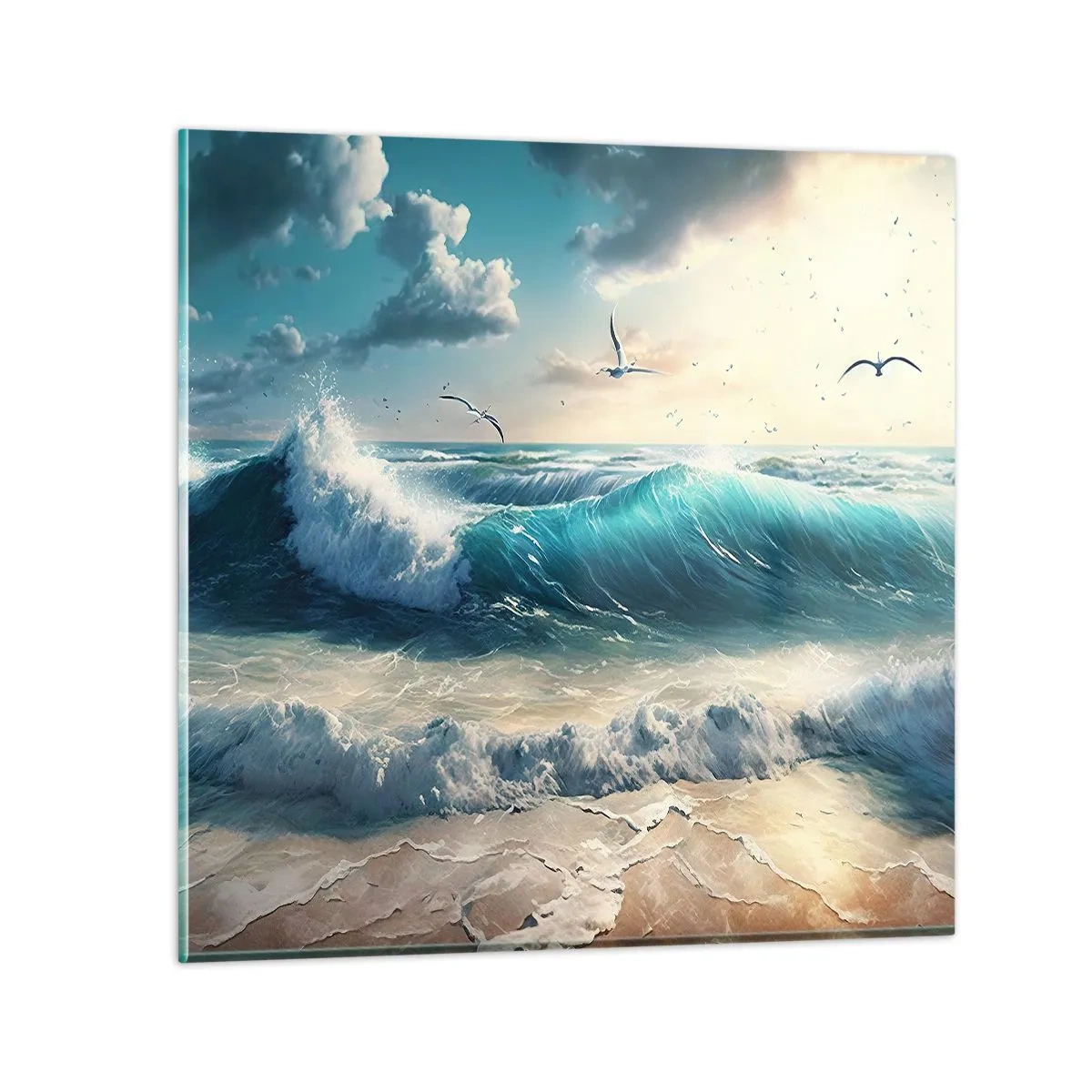 Cuadro sobre vidrio - Impresiones sobre Vidrio - La brisa solo para ti - 30x30 cm
