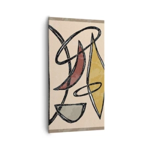 Cuadro sobre lienzo - Impresión de Imagen - Composición: arcos y óvalos - 65x120 cm