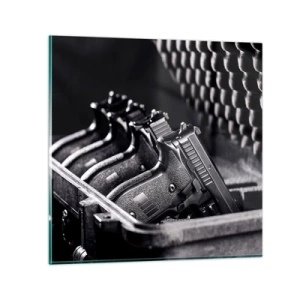 Cuadro sobre vidrio - Impresiones sobre Vidrio - ¡Fuego! - 30x30 cm