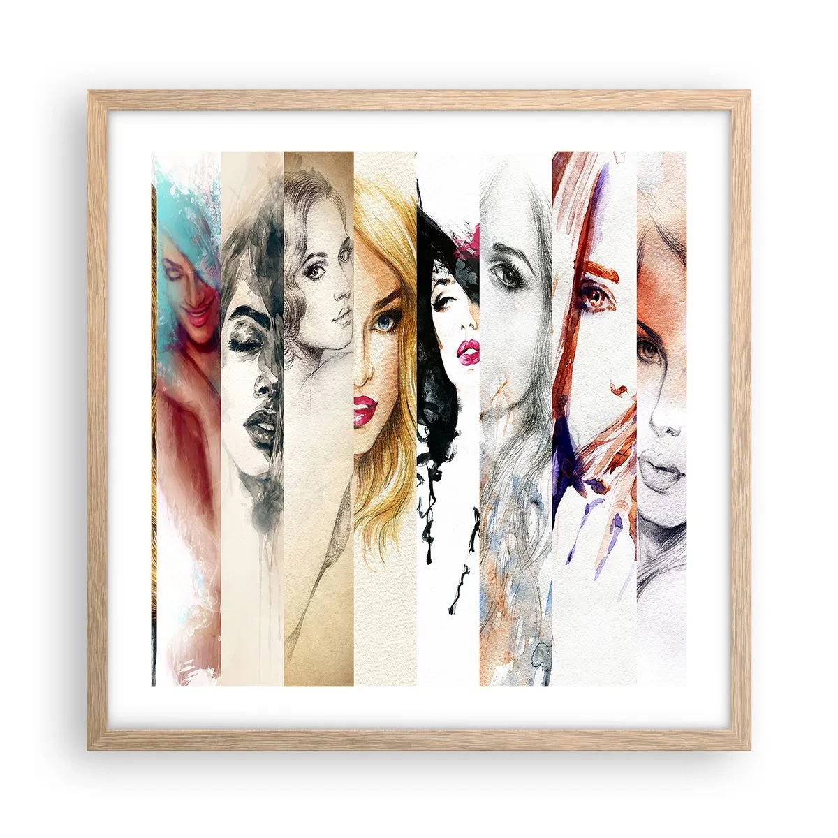 Póster en marco roble claro - Y siempre eres tú - 50x50 cm