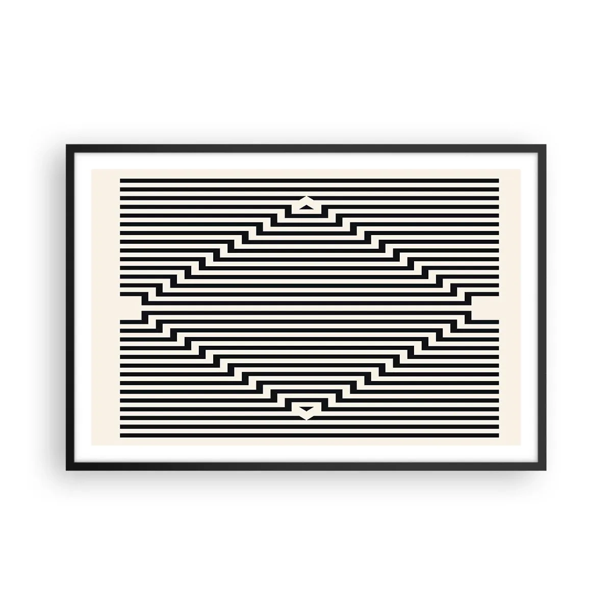 Póster en marco negro - Ilusión geométrica - 91x61 cm