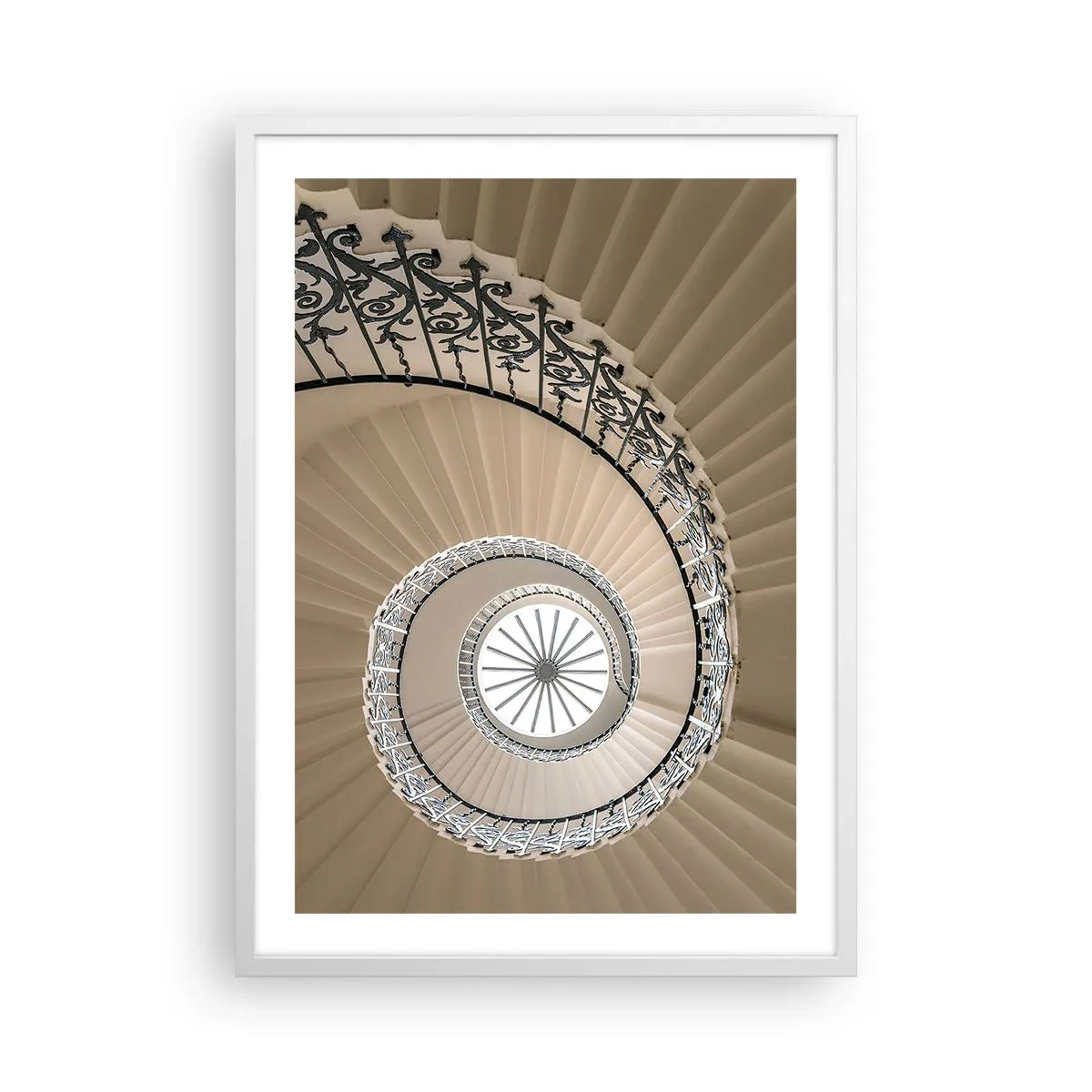 Póster en marco blanco - En el interior de una concha - 50x70 cm